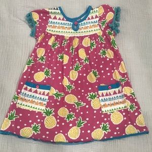 Jelly the pug. Super cute pineapple dress or tunic